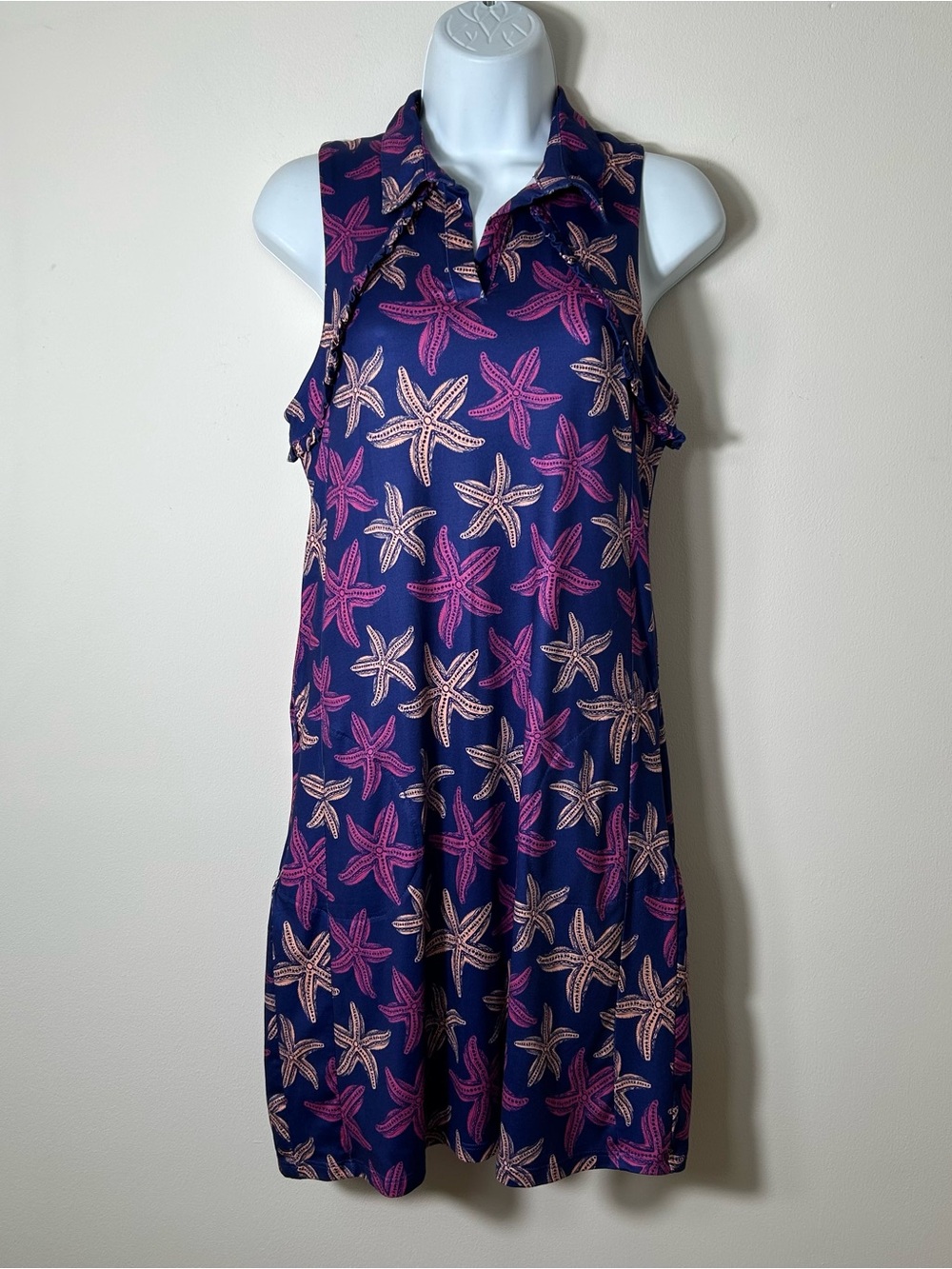 X by Gottex Dress Womens XS Golf Tennis Pickleball Ruffles Pockets Athletic
